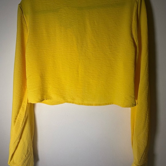 Yellow Women's Collared Top - Picture 4 of 5